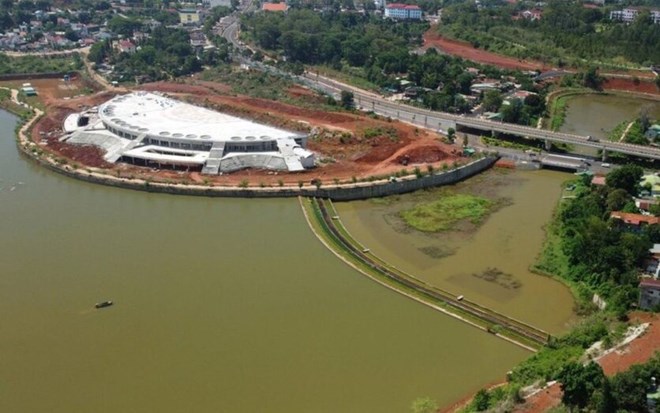 Một công trình giải ngân vốn đầu tư công trên địa bàn tỉnh Đắk Nông. Ảnh: Phan Tuấn