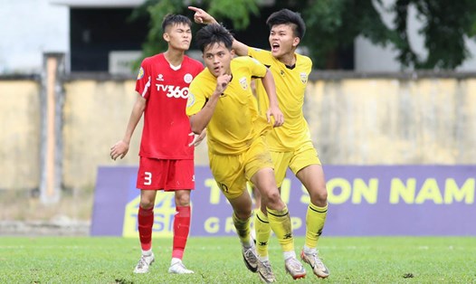 U17 Hà Tĩnh bất ngờ thắng U17 Thể Công Viettel ở giải U17 Quốc gia - Cúp Thái Sơn Nam 2024. Ảnh: VFF