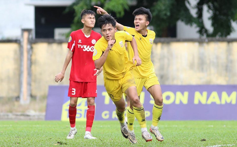 U17 Hà Tĩnh bất ngờ thắng U17 Thể Công Viettel ở giải U17 Quốc gia - Cúp Thái Sơn Nam 2024. Ảnh: VFF