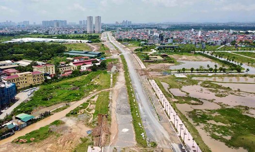 Vành đai 3,5 đoạn qua huyện Hoài Đức, Hà Nội.