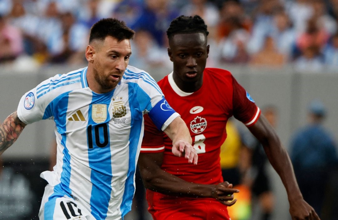 Alphonso Davies và các đồng đội không thể tạo nên bất ngờ trước Argentina.  Ảnh: Copa America 2024 