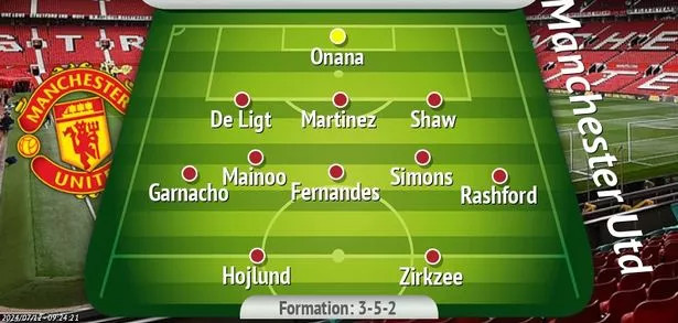 The 3-5-2 formation could also be used for greater attacking prospects. Photo: The Mirror