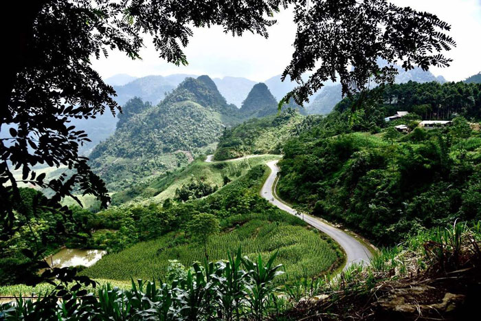 Những cung đường uốn quanh đưa du khách tới Nà Hẩu. Ảnh: Trang Nguyễn