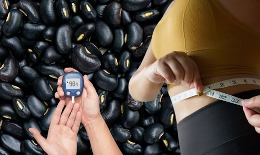 Đậu đen có tác dụng kiểm soát đường huyết, giảm cân. Đồ họa: Hạ Mây