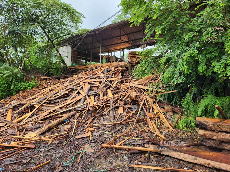 Inside the new construction area of ​​the traditional hospital, a local wood workshop still stands.