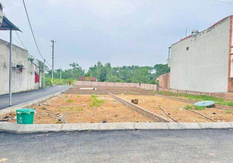 Lô đất nền ở gần khu đô thị vệ tinh Hòa Lạc (huyện Thạch Thất) đang được rao bán hơn 1,8 tỉ đồng/lô. Ảnh: Batdongsan.com.vn