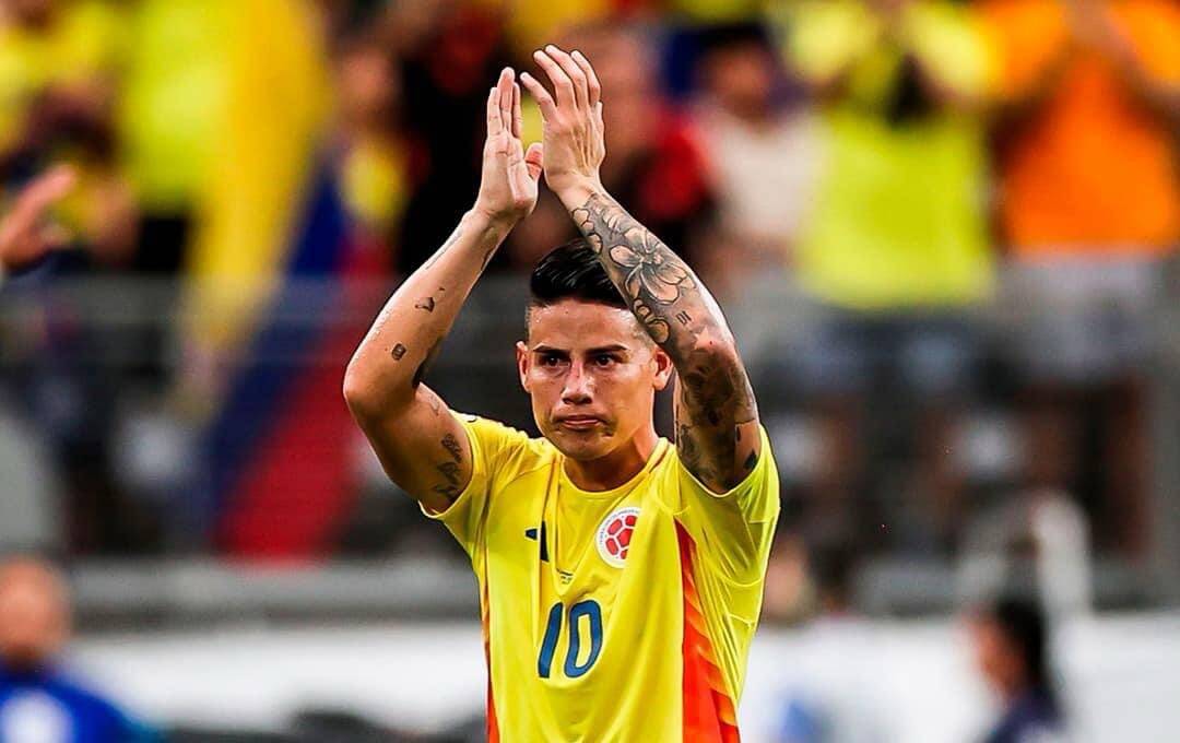 James Rodriguez is having a very successful Copa America with the Colombia team. Photo: Colombian Football Federation