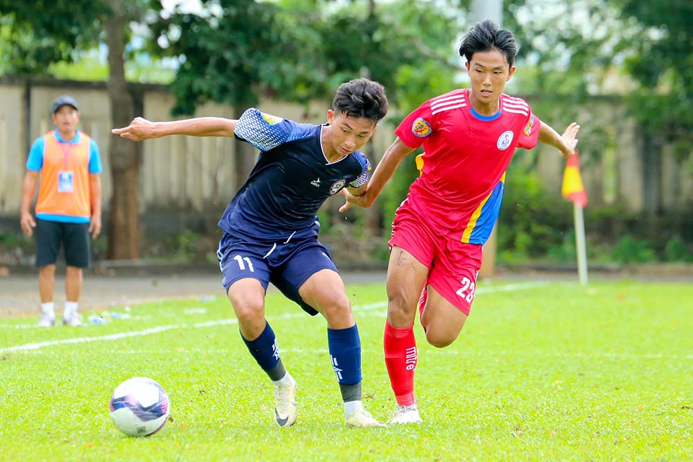 U17 Ba Ria - Vung Tau had many dangerous opportunities but did not take advantage of them successfully. Photo: VFF