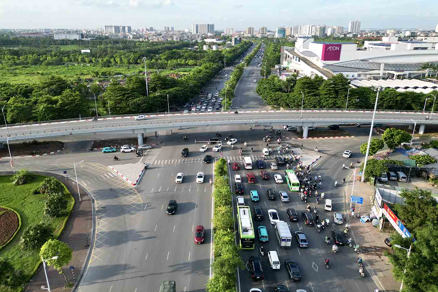 Khu vực dự kiến xây dựng hầm chui Cổ Linh (quận Long Biên, Hà Nội).