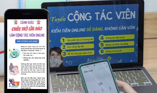 Một người dân bị lừa đảo khi làm cộng tác viên online cho thẩm mỹ viện. Ảnh: Cục An toàn thông tin