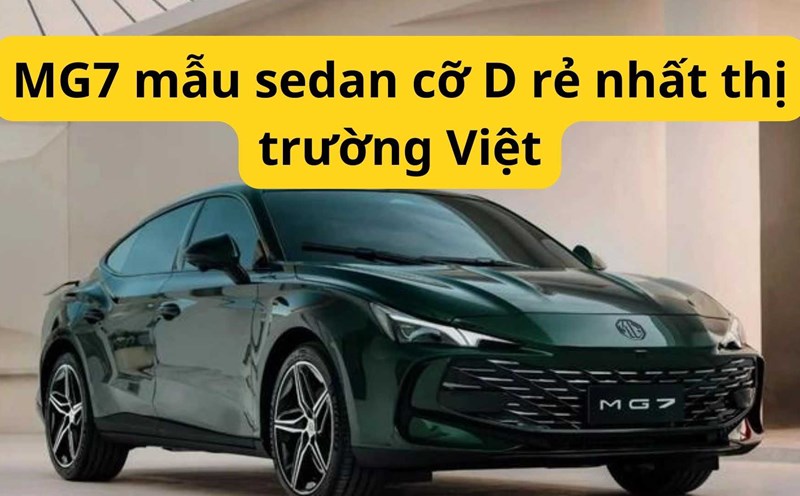 MG7 mẫu sedan cỡ D rẻ nhất thị trường Việt. Đồ hoạ: Đinh Đinh