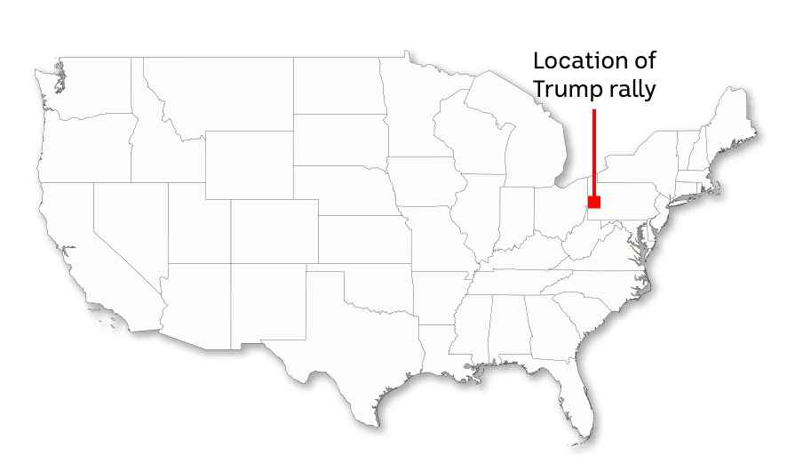 Location of Donald Trump's election campaign. Photo: Nearmap