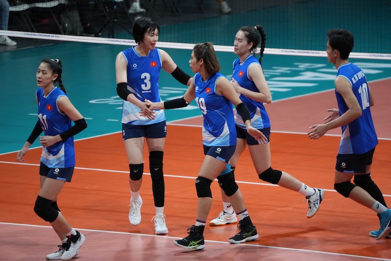 Đội tuyển bóng chuyền nữ Việt Nam. Ảnh: VFV 