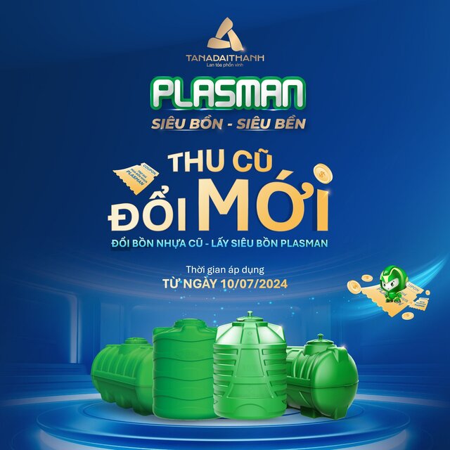 Program to exchange old plastic tanks for super Plasman tanks of Tan A Dai Thanh Group. Photo: Tan A Dai Thanh