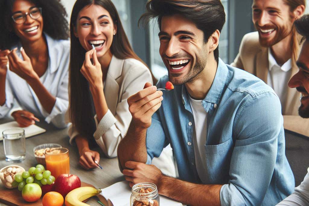 Một số thực phẩm đóng vai trò như đồ ăn vặt nhưng có thể mang lại nhiều giá trị dinh dưỡng, sức khỏe giúp bạn cải thiện năng suất công việc: Ảnh - AI: NGỌC THÙY