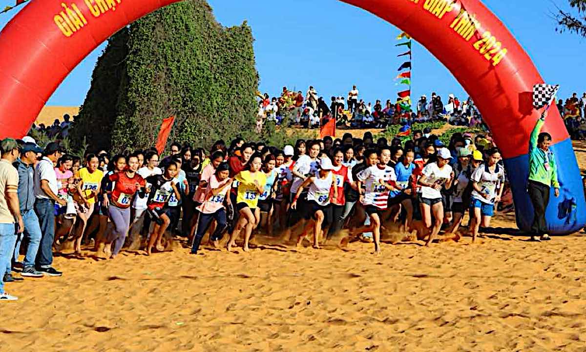 A running race organized by Phan Thiet city in early spring every year. Photo: Duy Tuan