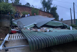 Hiện trường vụ sạt lở khiến 1 người tử vong ở Lâm Đồng. Ảnh: Người dân cung cấp