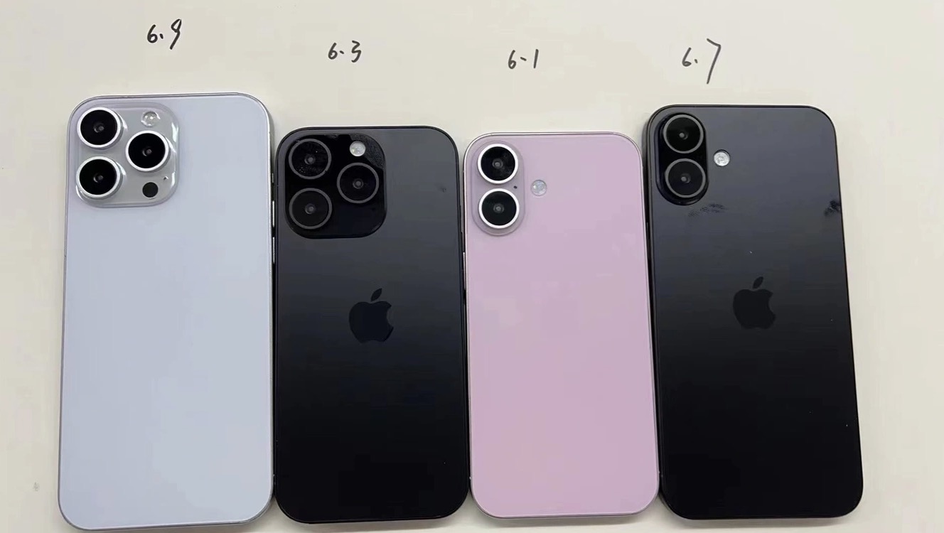 Models of iPhone 16 models were posted by MacRumors. Screenshots