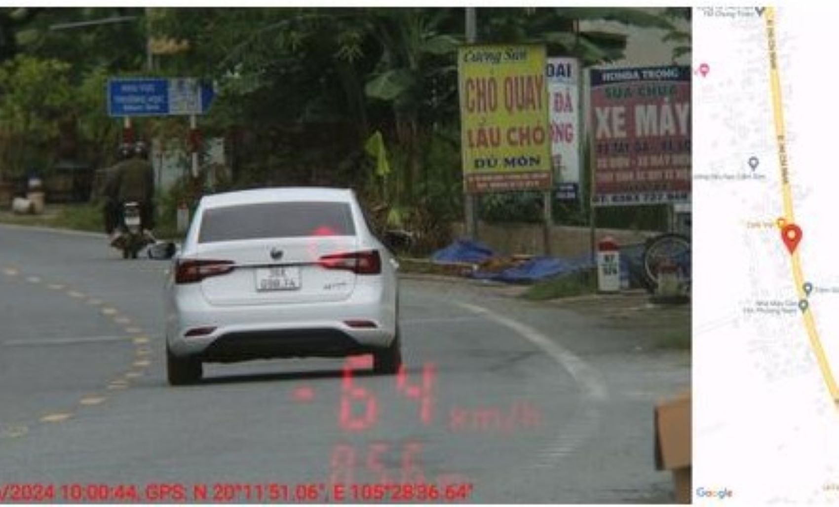 Một phương tiện bị phạt nguội. Ảnh: CATH