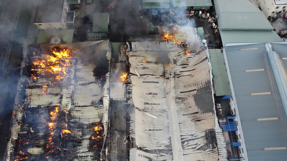 Fire scene. Photo: Dinh Trong