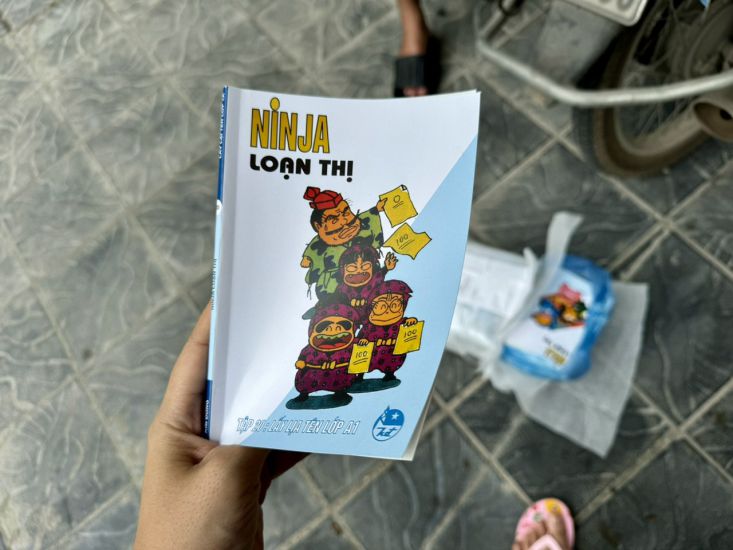 Bộ truyện tranh nổi tiếng một thời “Ninja loạn thị” bị in lậu, sai chính tả được bán công khai trên mạng xã hội. Ảnh: Lâm Anh