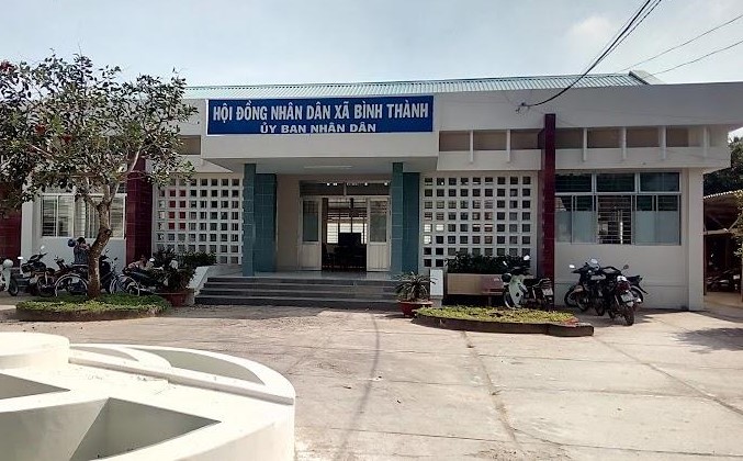UBND xã Bình Thành, huyện Giồng Trôm (Bến Tre) có liên quan đến một vụ việc có dấu hiệu tham nhũng. Ảnh: Chụp màn hình