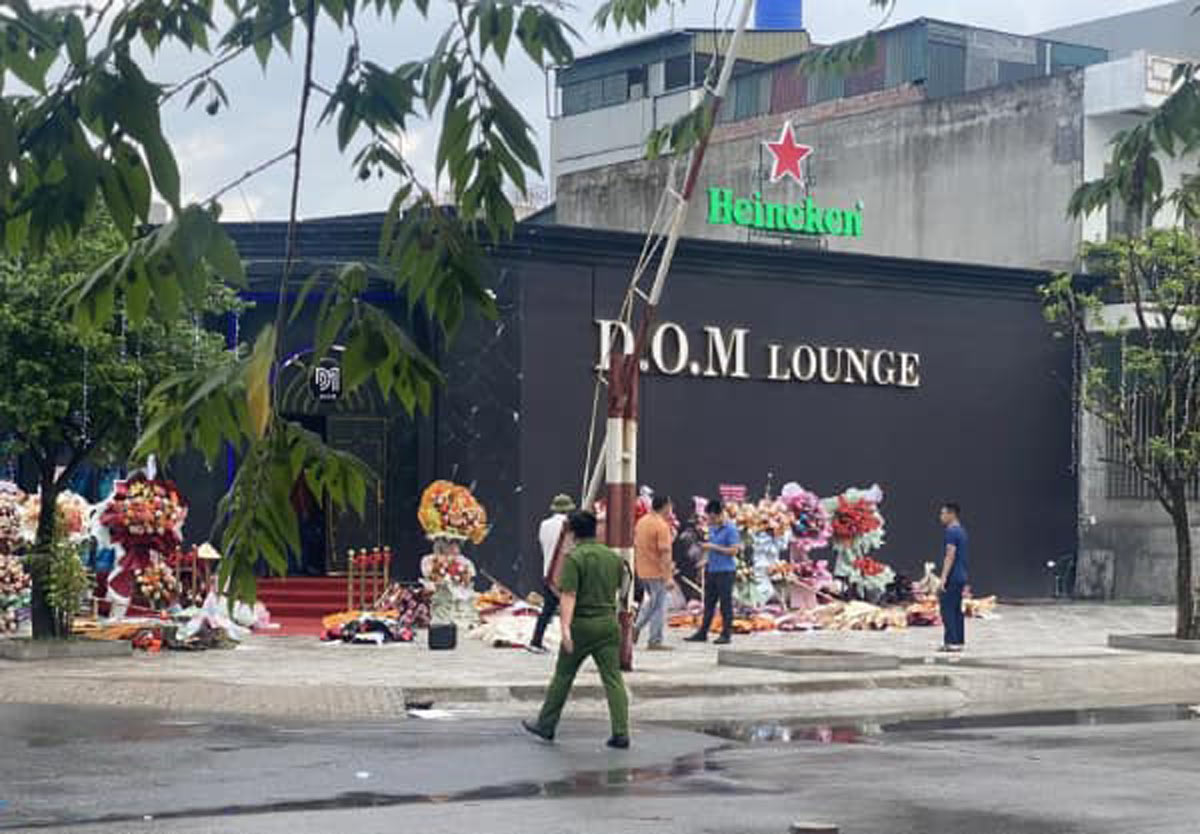 Quán D.O.M Lounge thuộc tổ 2, khu Hoàng Hoa Thám, phường Mạo Khê, thị xã Đông Triều, tỉnh Quảng Ninh, nơi bị cáo Nguyễn Quang Kiên gây án. Ảnh: Người dân cung cấp