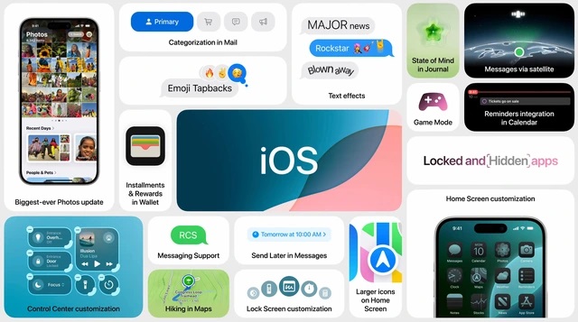 Giao diện mới lạ của iOS 18. Ảnh Apple