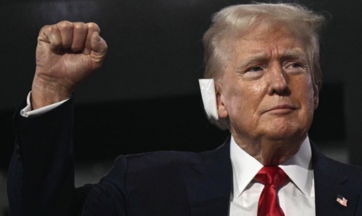 Cựu Tổng thống Donald Trump xuất hiện tại Đại hội Đảng Cộng hòa ngày 15.7.2024. Ảnh: AFP