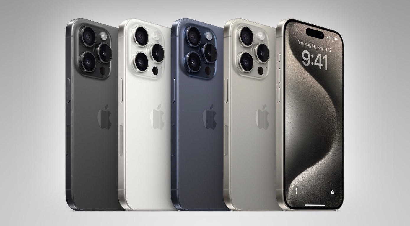 iPhone 15 dòng Pro được Apple trang bị 4 phối màu khác nhau. Ảnh: Apple