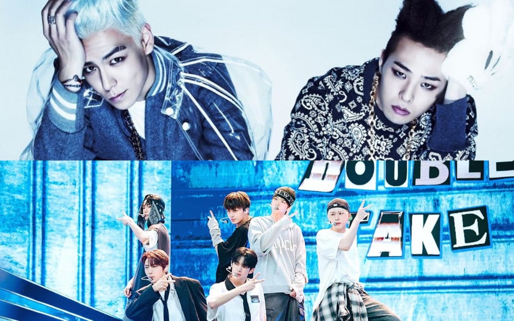 Ca khúc mới của nhóm TWS (dưới) bị tố đạo nhạc bản hit "Knock Out" của T.O.P và G-Dragon. Ảnh: Naver