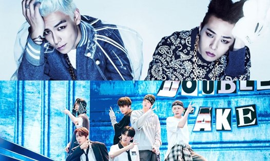 Ca khúc mới của nhóm TWS (dưới) bị tố đạo nhạc bản hit "Knock Out" của T.O.P và G-Dragon. Ảnh: Naver