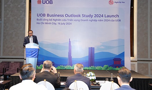 Buổi công bố Nghiên cứu Triển vọng Doanh nghiệp nằm 2024 của UOB tại TPHCM. Ảnh: DN cung cấp