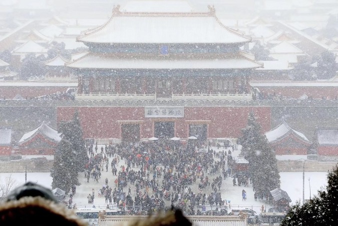 In the Forbidden City in winter, hot pot is served every day. Photo: Xinhua.