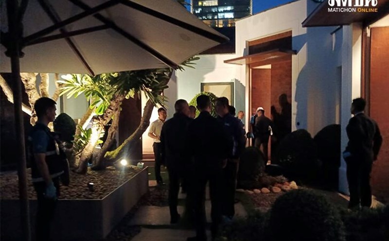 Lực lượng chức năng có mặt tại hiện trường ở Bangkok, Thái Lan. Ảnh: Matichon Online