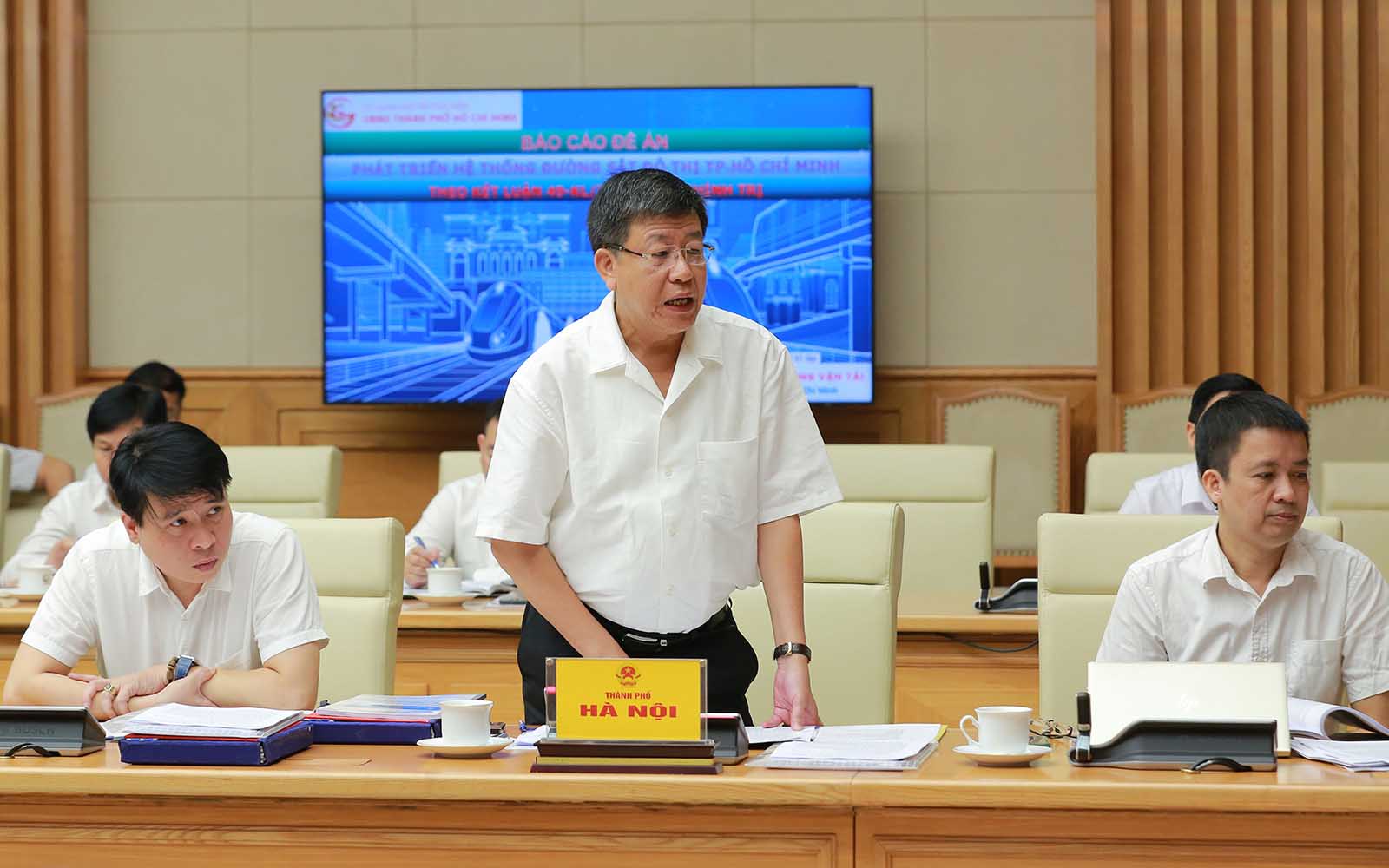 Vice Chairman of Hanoi People's Committee Duong Duc Tuan spoke. Photo: Minh Khoi