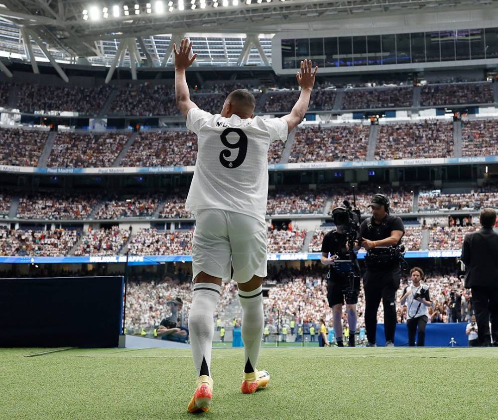 Mbappe during his debut at the Bernabeu. Photo: Real Madrid