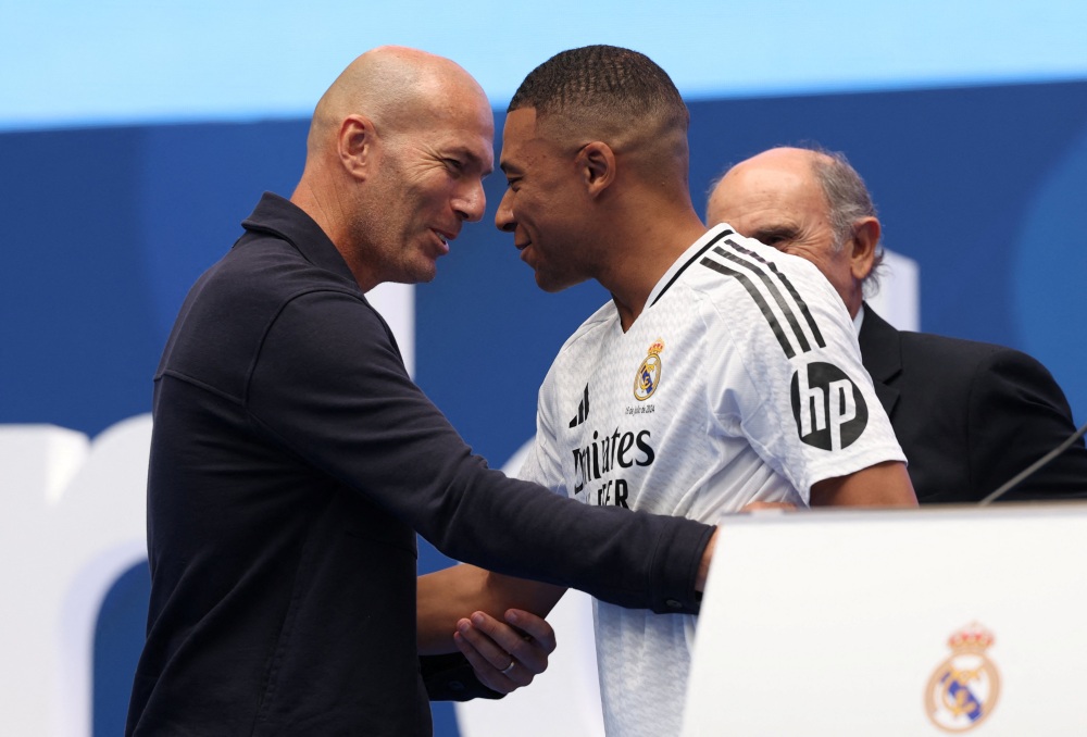 Mbappe meets Zinedine Zidane again. Photo: Real Madrid