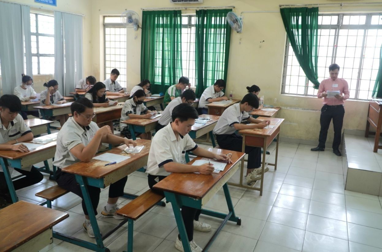 Thí sinh dự thi tốt nghiệp THPT năm 2024. Ảnh: Chân Phúc