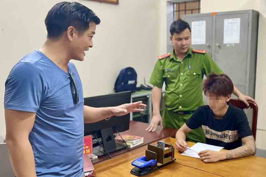 Đối tượng B bỏ trốn sau khi gây tai nạn đã bị Công an huyện Đức Thọ xác minh, làm rõ. Ảnh: Công an Hà Tĩnh.