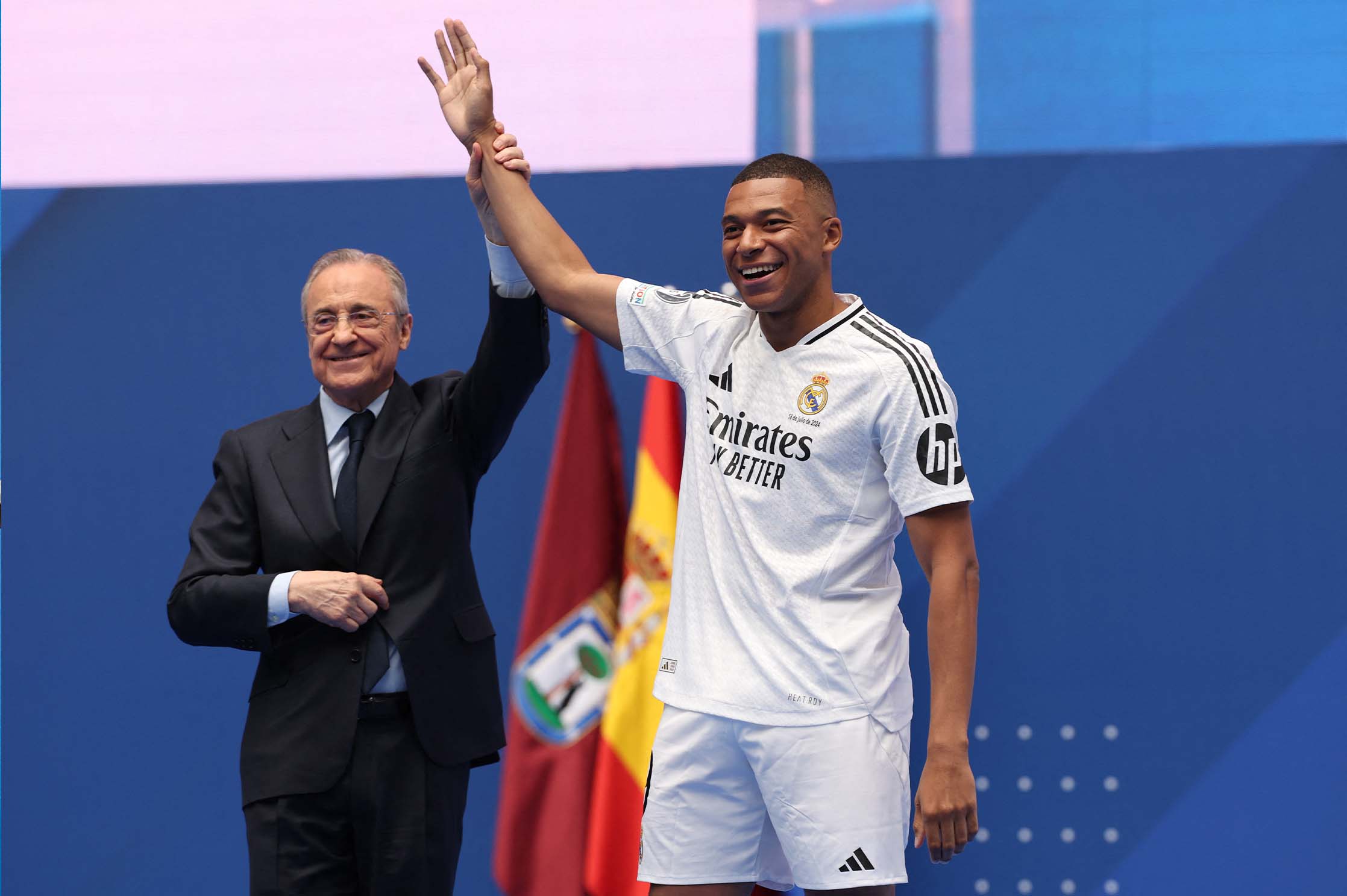 There is no star that "Godfather" Perez has had to pursue as hard as Mbappe. Photo: AFP