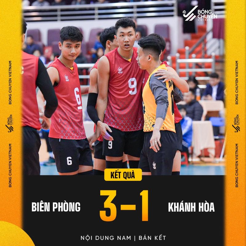 Bien Phong showed outstanding strength against Sanest Khanh Hoa. Photo: Vietnam Volleyball