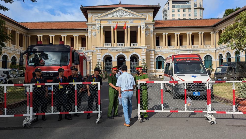 Security outside the courthouse has been tightened.