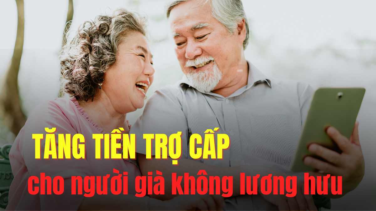 2024년 7월 1일부터 80세 이상 연금이 없는 노인 그룹에 대한 희소식은 더 높은 수준의 사회 보조금을 받을 것이라는 것입니다. 그래픽: Tra My