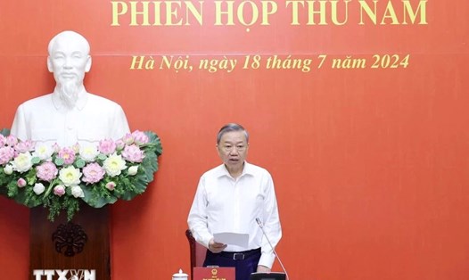 Chủ tịch nước Tô Lâm, Chủ tịch Hội đồng Quốc phòng và An ninh đã chủ trì Phiên họp thứ 5 Hội đồng Quốc phòng và An ninh. Ảnh: TTXVN