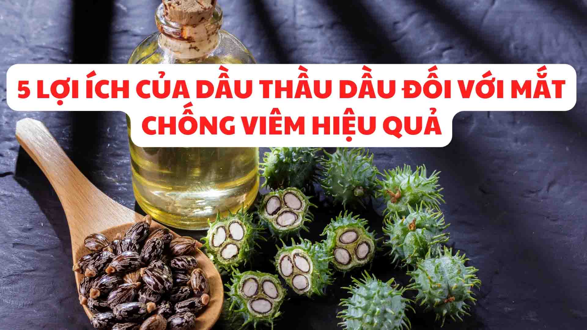 5 lợi ích của dầu thầu dầu đối với mắt, chống viêm hiệu quả