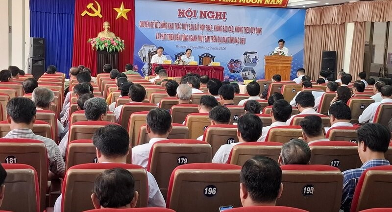 Quang cảnh hội nghị chống khai thác IUU tại Bạc Liêu. Ảnh: Nhật Hồ