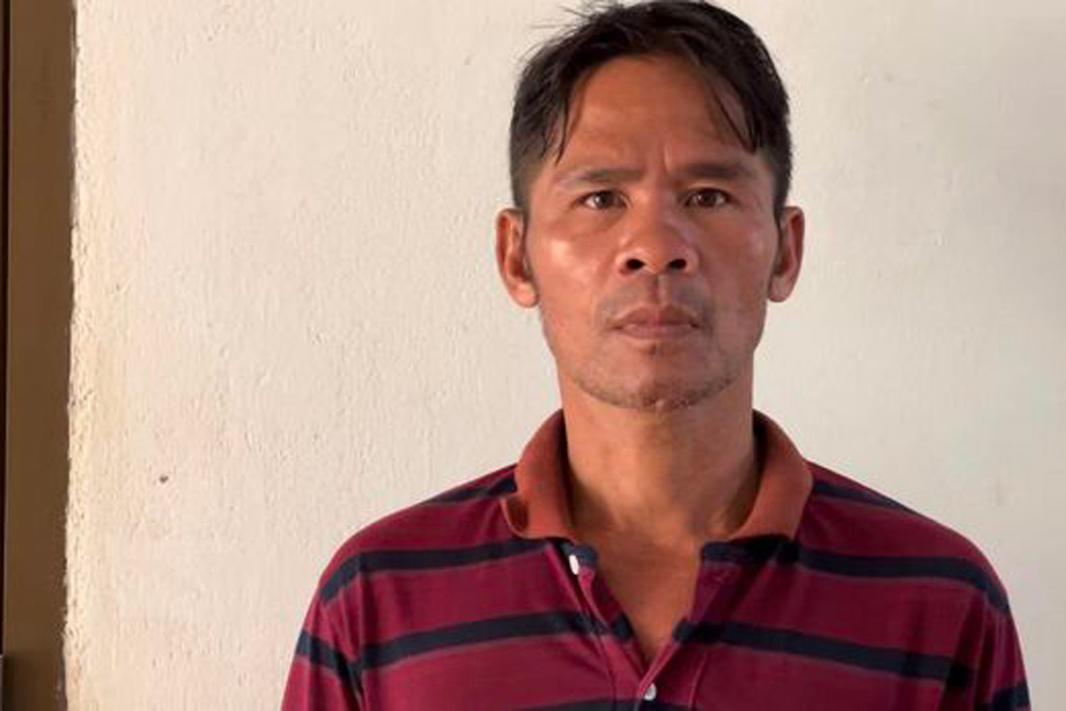 Đối tượng Nguyễn Ngọc Mơ bị Công an Phú Yên bắt giữ khi đang lẩn trốn ở Bình Định. Ảnh Công an cung cấp