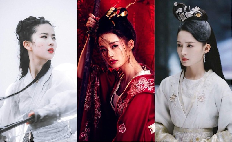 Lưu Diệc Phi và các diễn viên cạnh tranh vai nữ chính trong dự án cổ trang "Lý Thanh Chiếu". Ảnh: Weibo