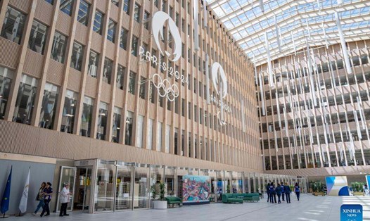 Olympic Paris 2024 sẽ có nhiều ứng dụng công nghệ vào trong các hoạt động. Ảnh: Xinhua